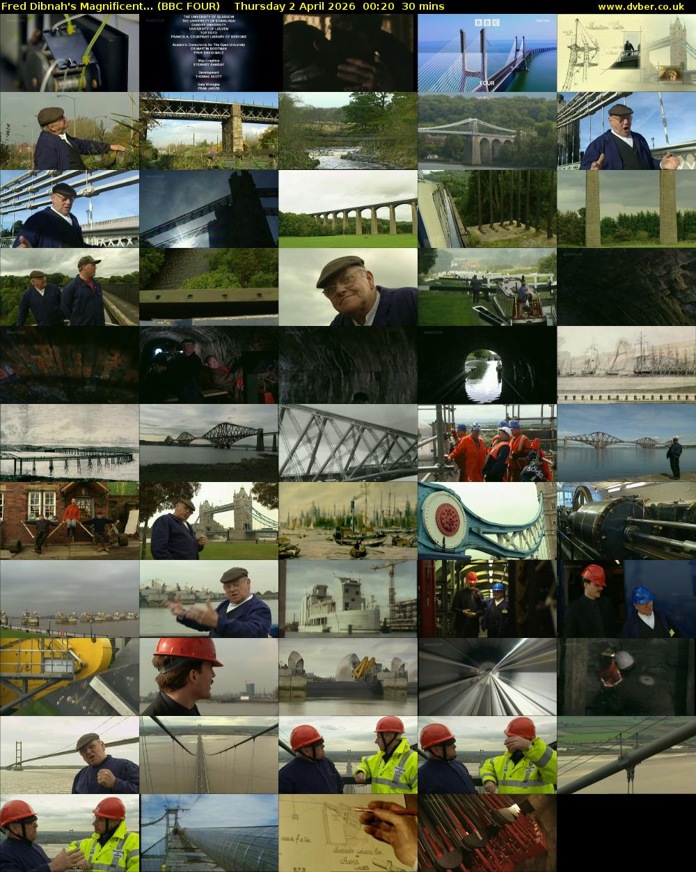 Fred Dibnah's Magnificent... (BBC FOUR) Thursday 2 April 2026 00:20 - 00:50