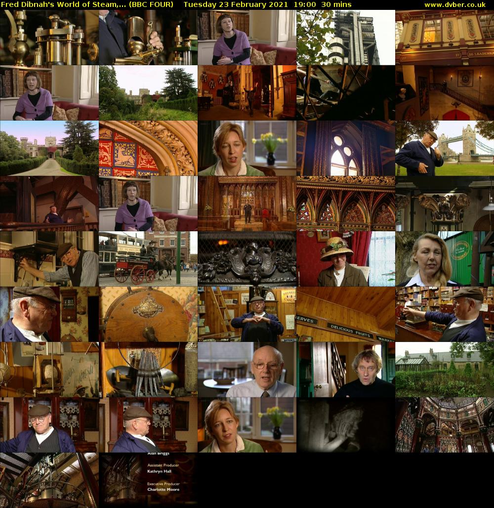 Fred Dibnah's World of Steam,... (BBC FOUR) Tuesday 23 February 2021 19:00 - 19:30