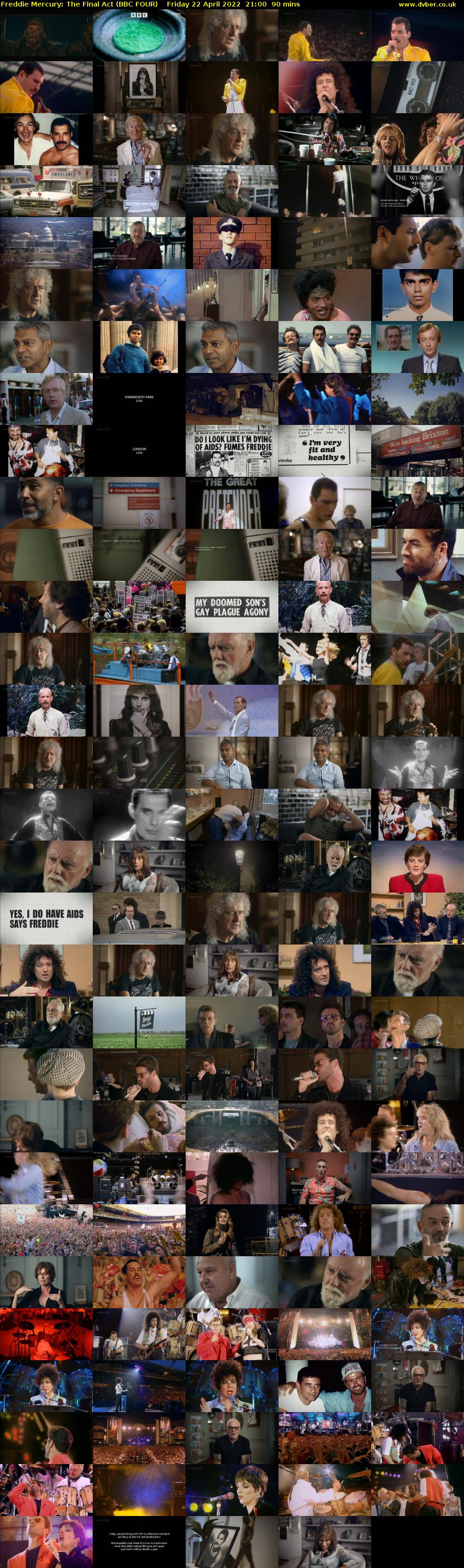 Freddie Mercury: The Final Act (BBC FOUR) Friday 22 April 2022 21:00 - 22:30