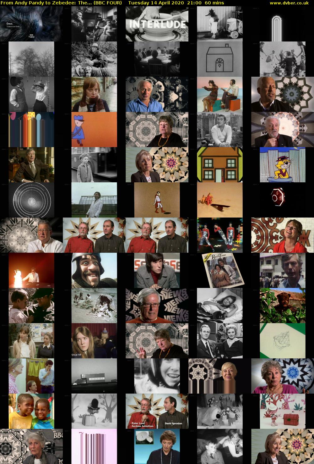 From Andy Pandy to Zebedee: The... (BBC FOUR) Tuesday 14 April 2020 21:00 - 22:00