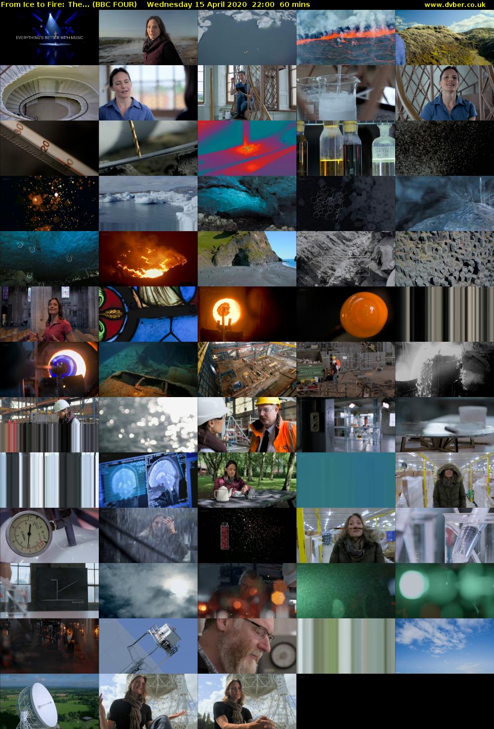 From Ice to Fire: The... (BBC FOUR) Wednesday 15 April 2020 22:00 - 23:00