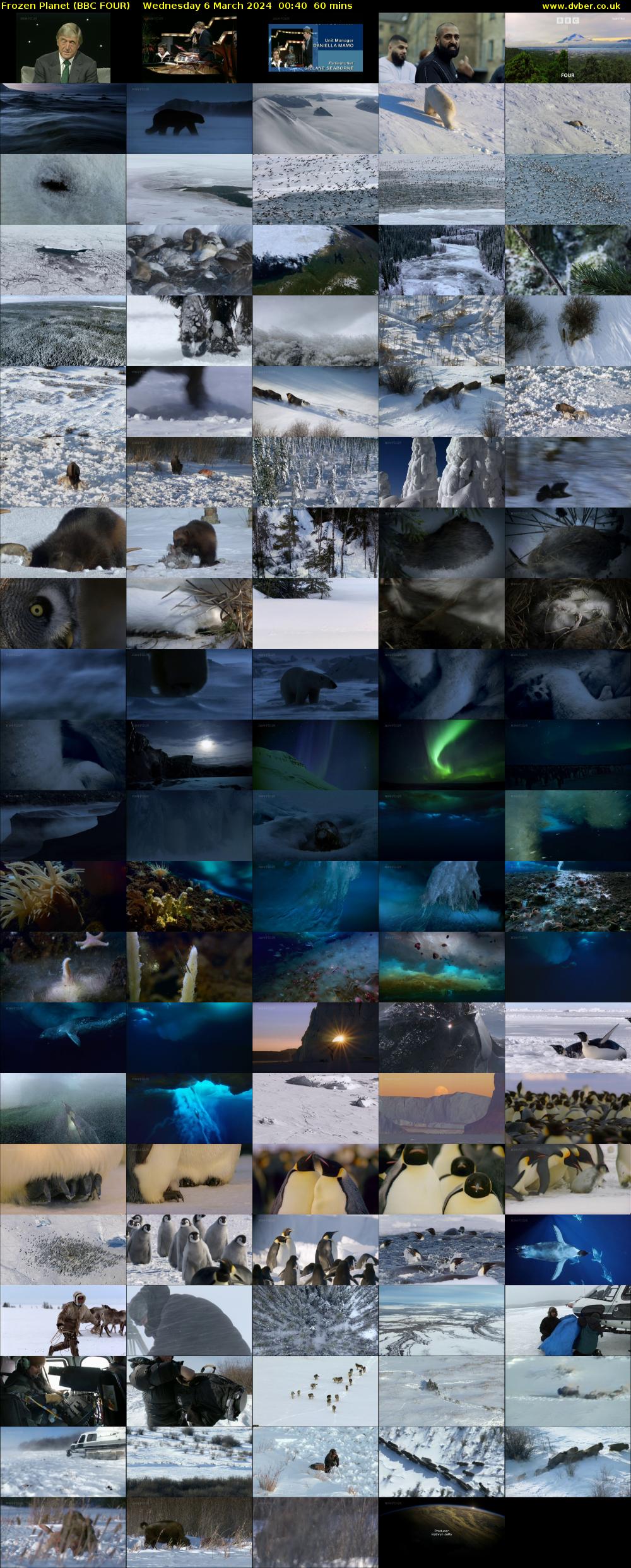 Frozen Planet (BBC FOUR) Wednesday 6 March 2024 00:40 - 01:40