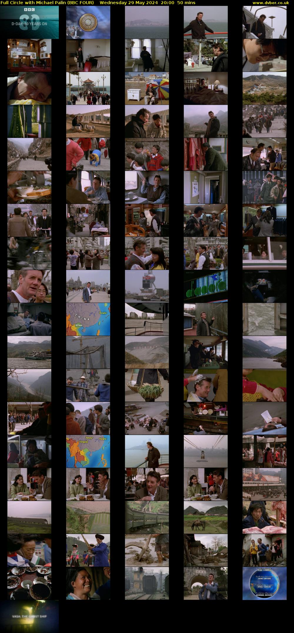 Full Circle with Michael Palin (BBC FOUR) Wednesday 29 May 2024 20:00 - 20:50
