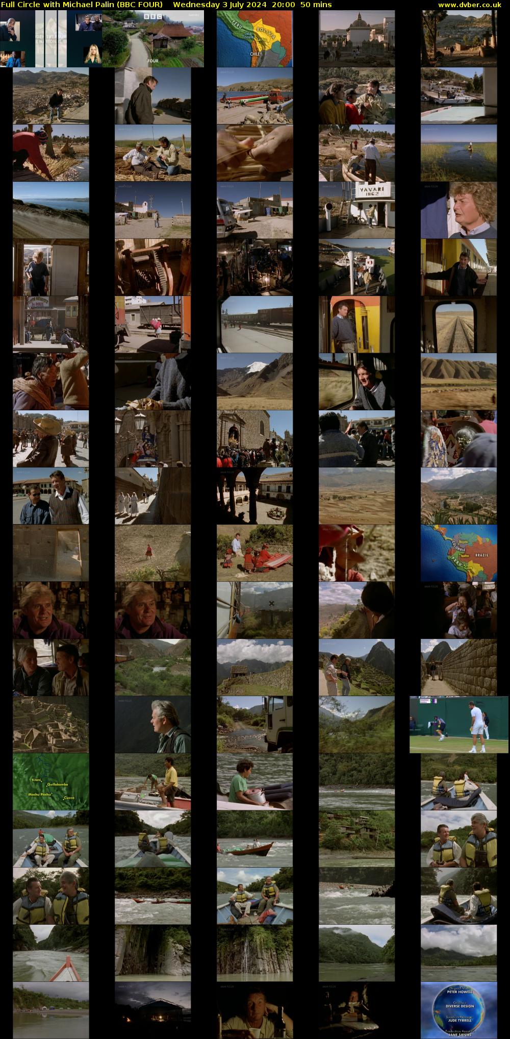 Full Circle with Michael Palin (BBC FOUR) Wednesday 3 July 2024 20:00 - 20:50