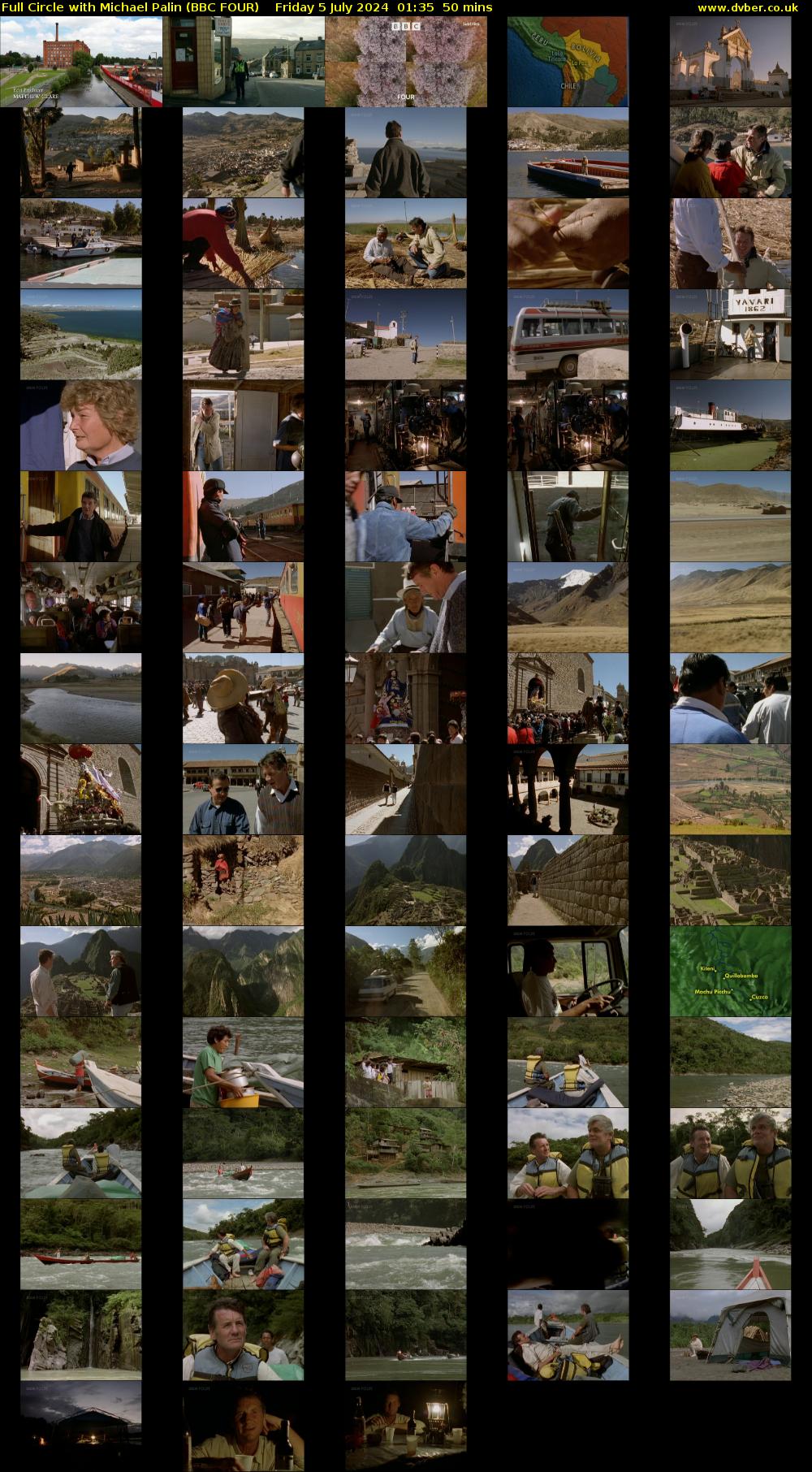 Full Circle with Michael Palin (BBC FOUR) Friday 5 July 2024 01:35 - 02:25