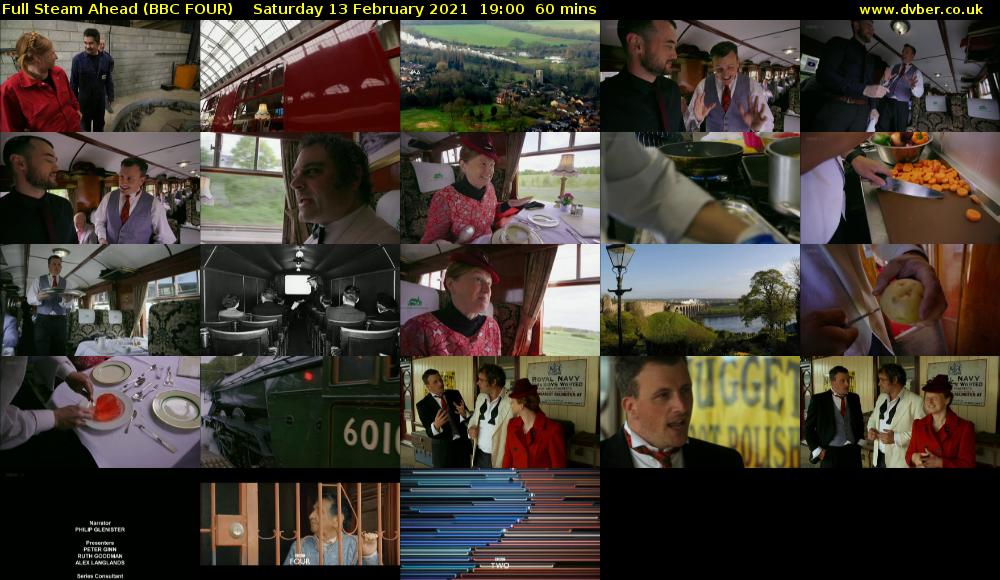 Full Steam Ahead (BBC FOUR) Saturday 13 February 2021 19:00 - 20:00