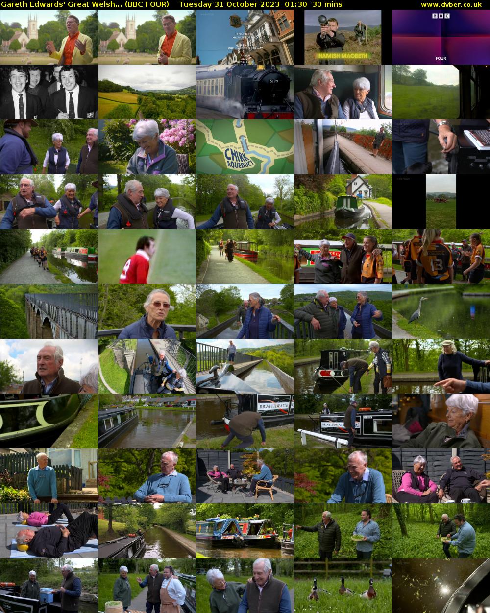 Gareth Edwards' Great Welsh... (BBC FOUR) Tuesday 31 October 2023 01:30 - 02:00