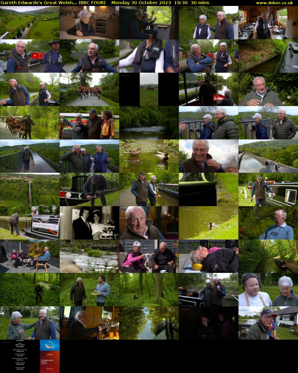 Gareth Edwards's Great Welsh... (BBC FOUR) Monday 30 October 2023 19:30 - 20:00