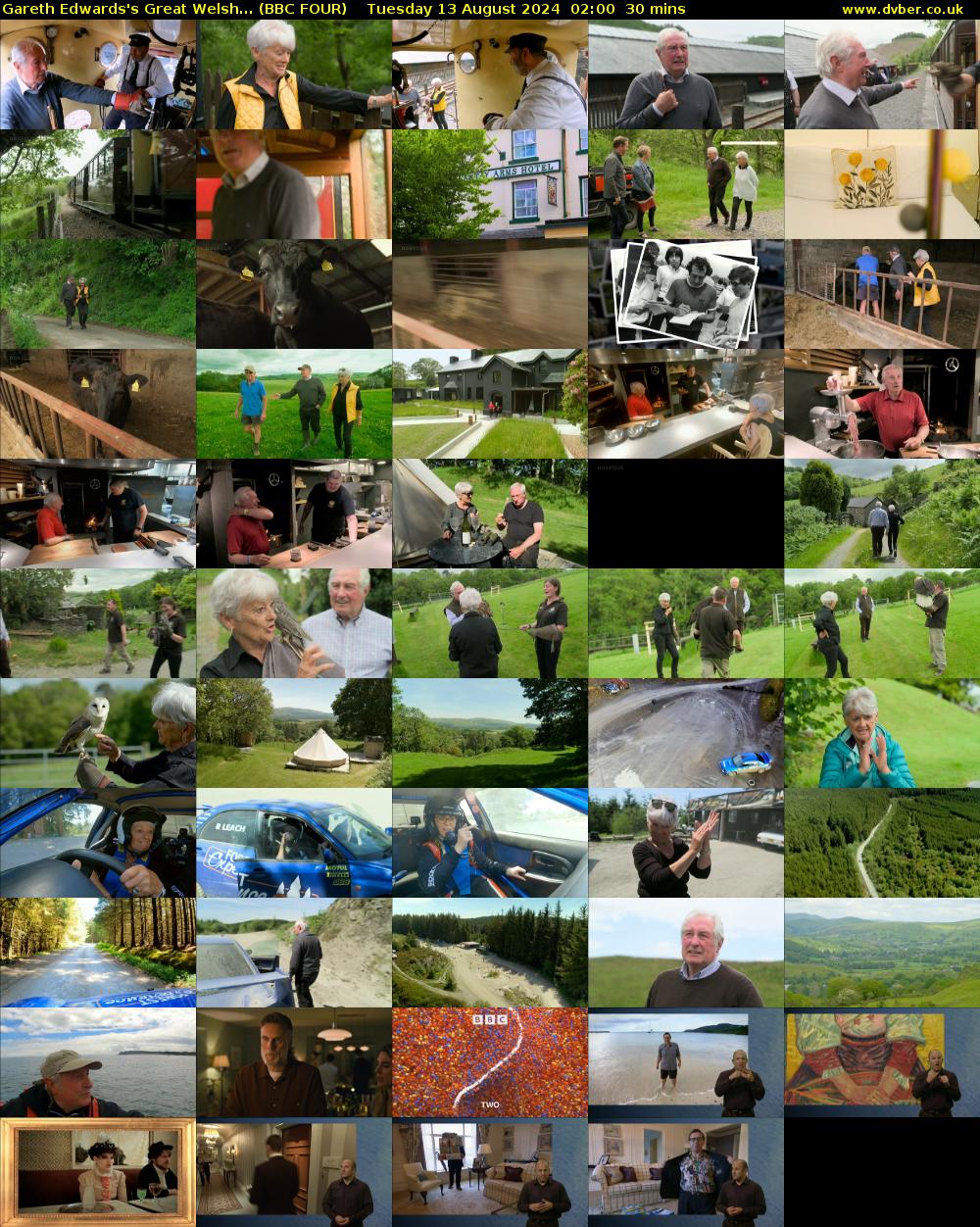 Gareth Edwards's Great Welsh... (BBC FOUR) Tuesday 13 August 2024 02:00 - 02:30