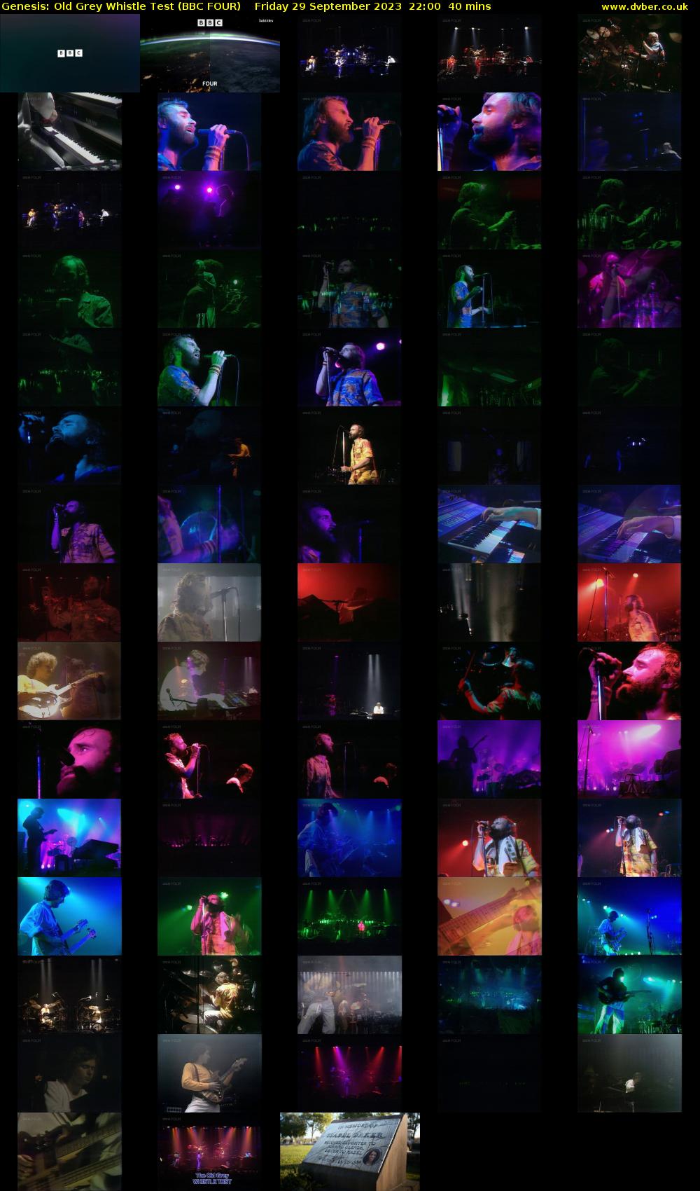 Genesis: Old Grey Whistle Test (BBC FOUR) Friday 29 September 2023 22:00 - 22:40