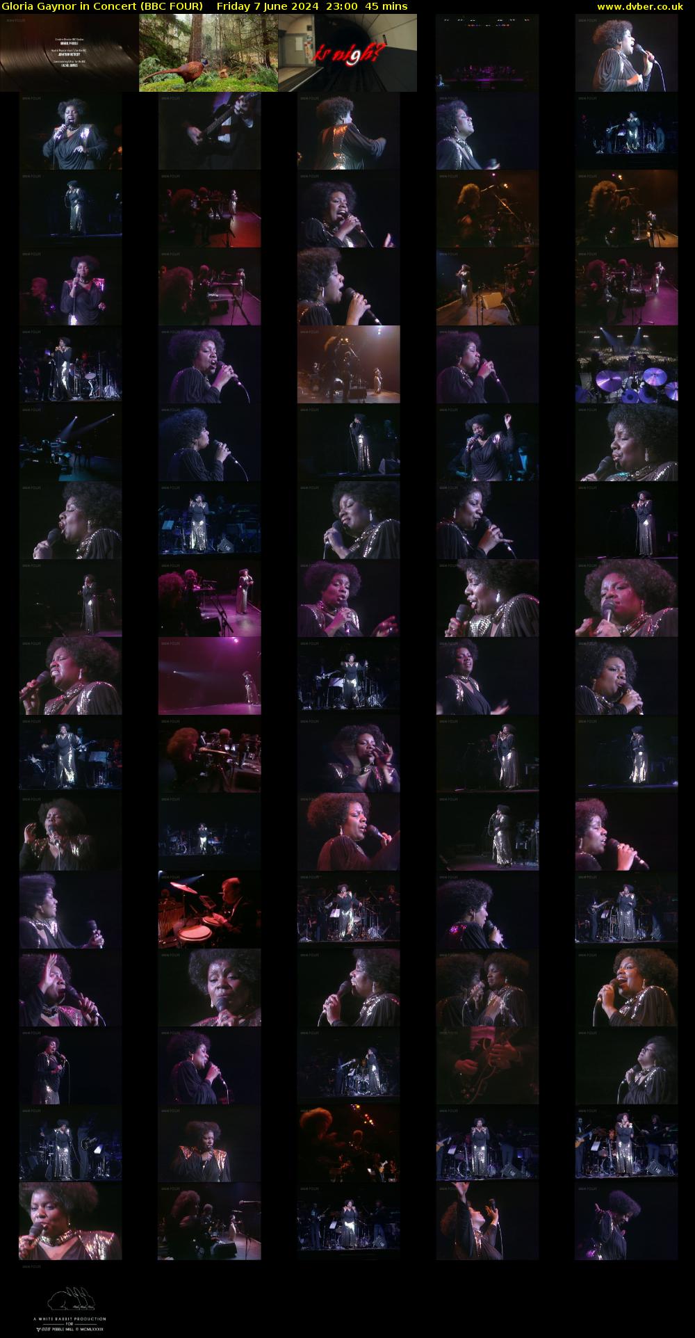 Gloria Gaynor in Concert (BBC FOUR) Friday 7 June 2024 23:00 - 23:45