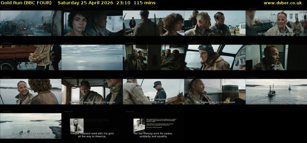 Gold Run (BBC FOUR) Saturday 25 April 2026 23:10 - 01:05