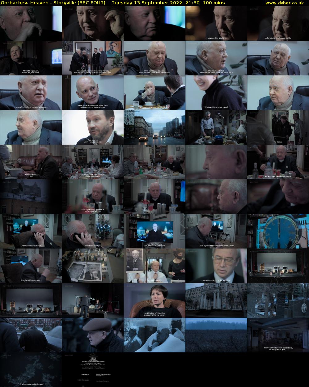 Gorbachev. Heaven - Storyville (BBC FOUR) Tuesday 13 September 2022 21:30 - 23:10