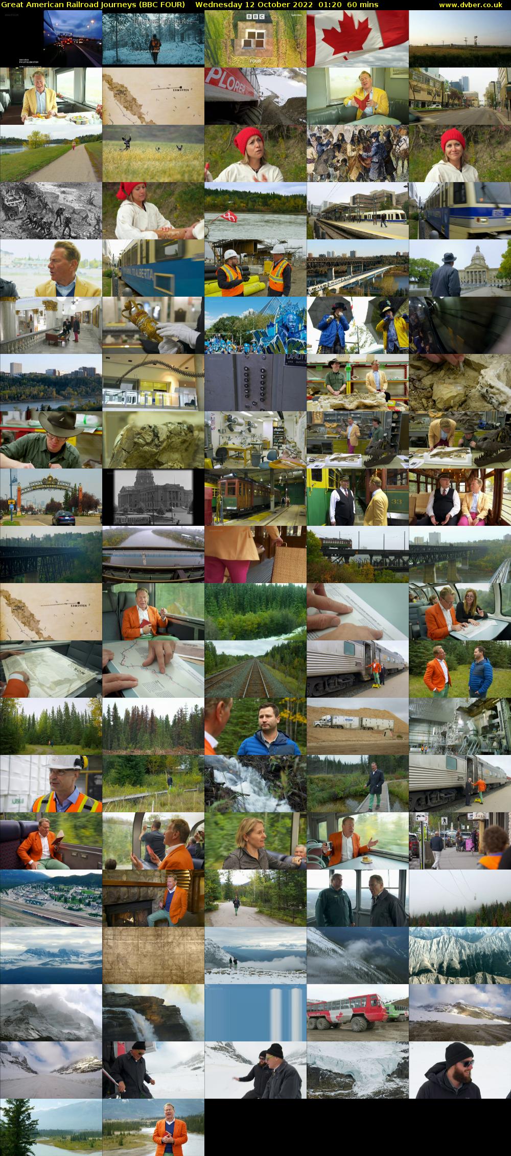 Great American Railroad Journeys (BBC FOUR) Wednesday 12 October 2022 01:20 - 02:20