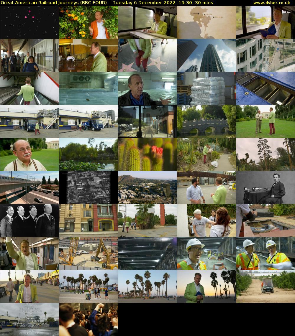 Great American Railroad Journeys (BBC FOUR) Tuesday 6 December 2022 19:30 - 20:00