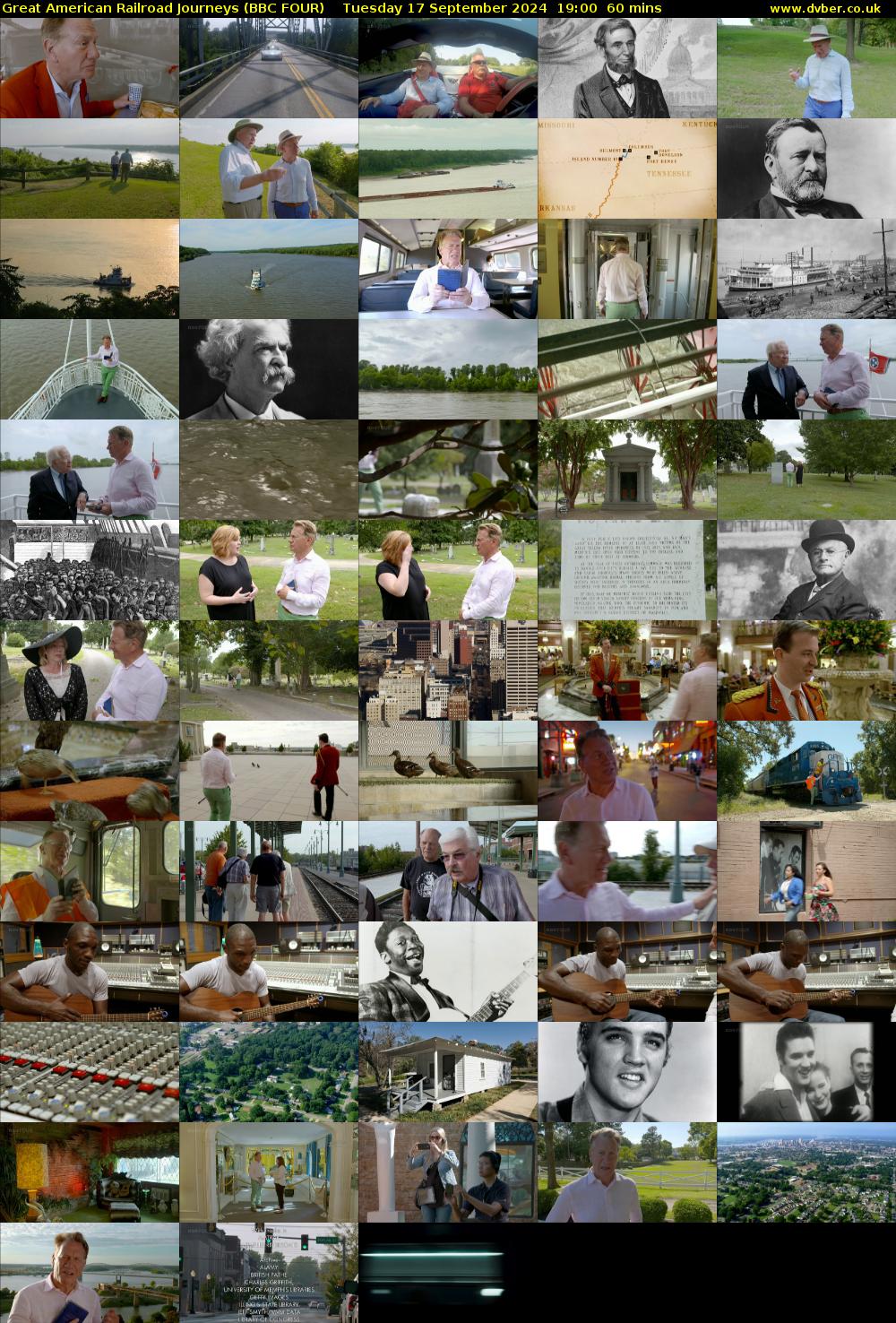 Great American Railroad Journeys (BBC FOUR) Tuesday 17 September 2024 19:00 - 20:00