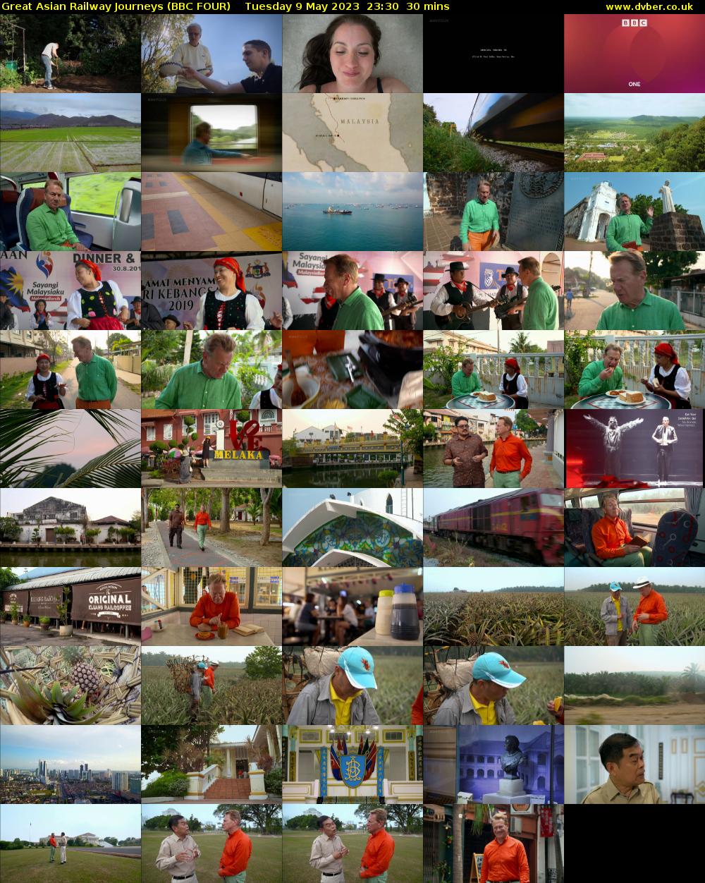 Great Asian Railway Journeys (BBC FOUR) Tuesday 9 May 2023 23:30 - 00:00