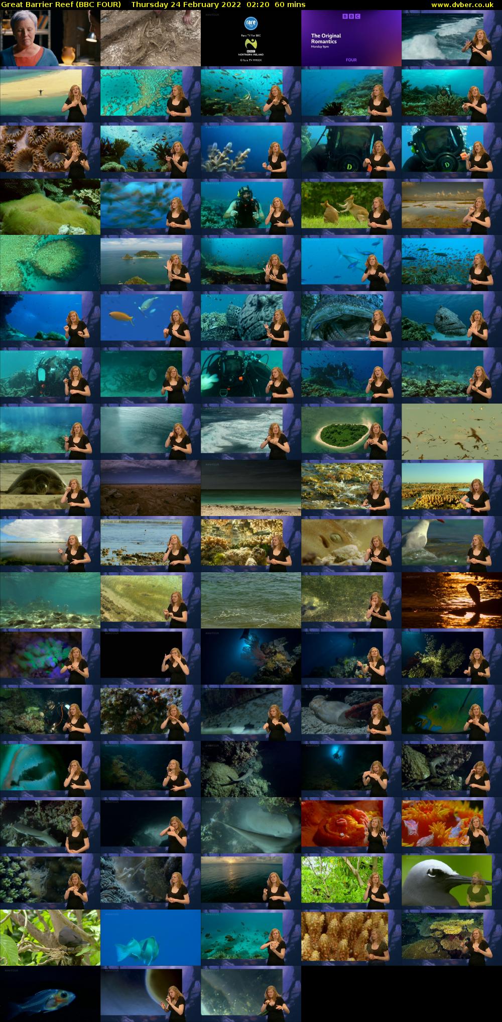 Great Barrier Reef (BBC FOUR) Thursday 24 February 2022 02:20 - 03:20
