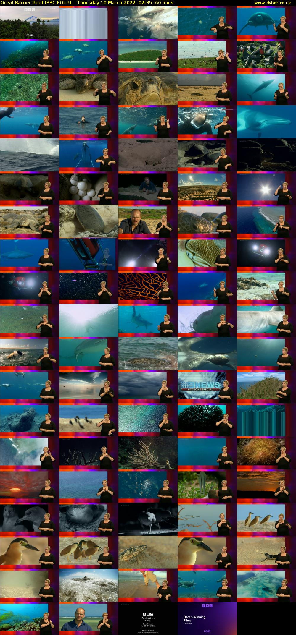 Great Barrier Reef (BBC FOUR) Thursday 10 March 2022 02:35 - 03:35