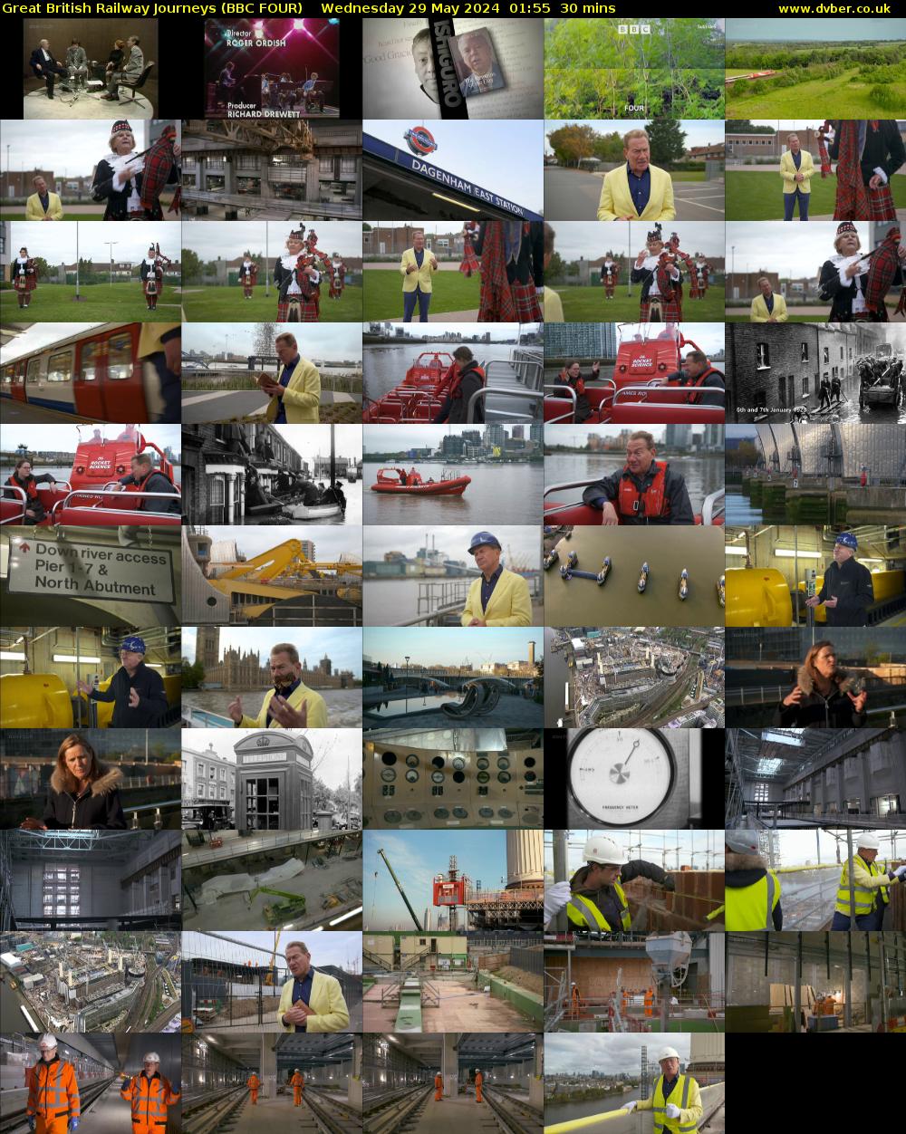 Great British Railway Journeys (BBC FOUR) Wednesday 29 May 2024 01:55 - 02:25