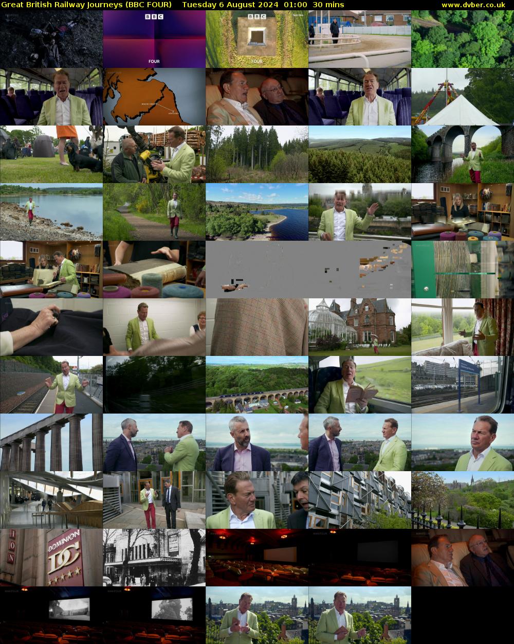 Great British Railway Journeys (BBC FOUR) Tuesday 6 August 2024 01:00 - 01:30