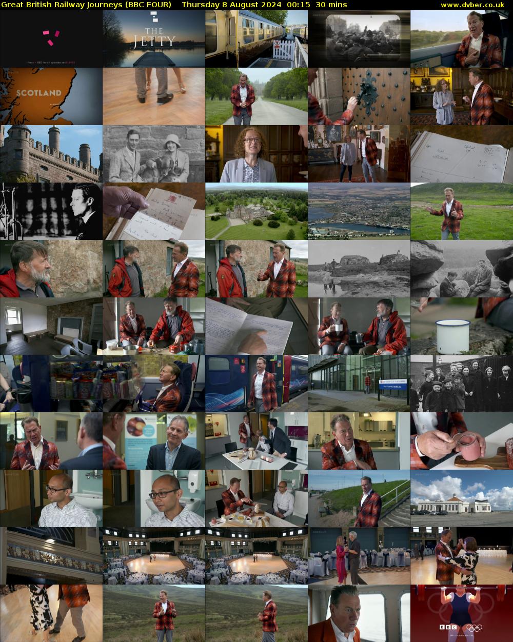Great British Railway Journeys (BBC FOUR) Thursday 8 August 2024 00:15 - 00:45