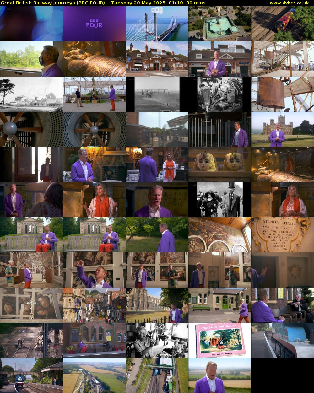 Great British Railway Journeys (BBC FOUR) Tuesday 20 May 2025 01:10 - 01:40