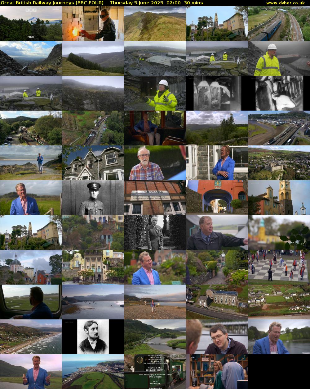 Great British Railway Journeys (BBC FOUR) Thursday 5 June 2025 02:00 - 02:30