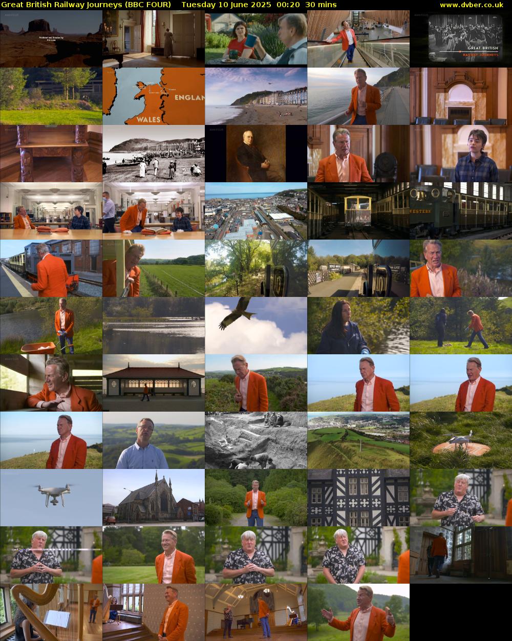 Great British Railway Journeys (BBC FOUR) Tuesday 10 June 2025 00:20 - 00:50