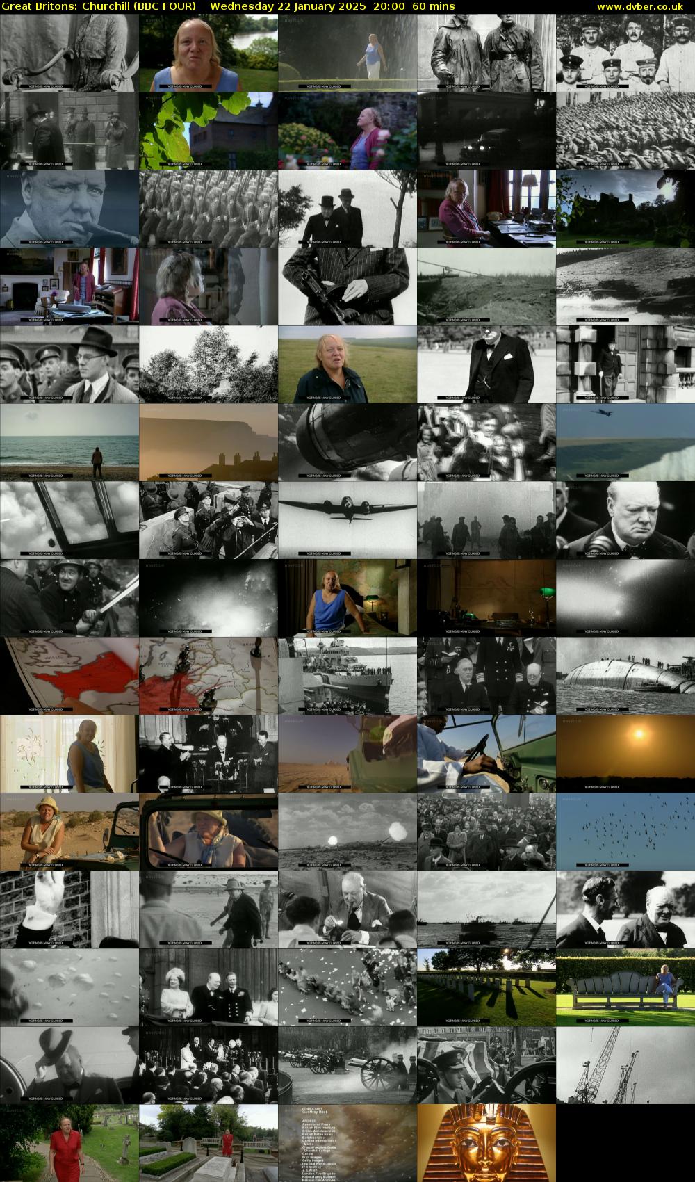 Great Britons: Churchill (BBC FOUR) Wednesday 22 January 2025 20:00 - 21:00