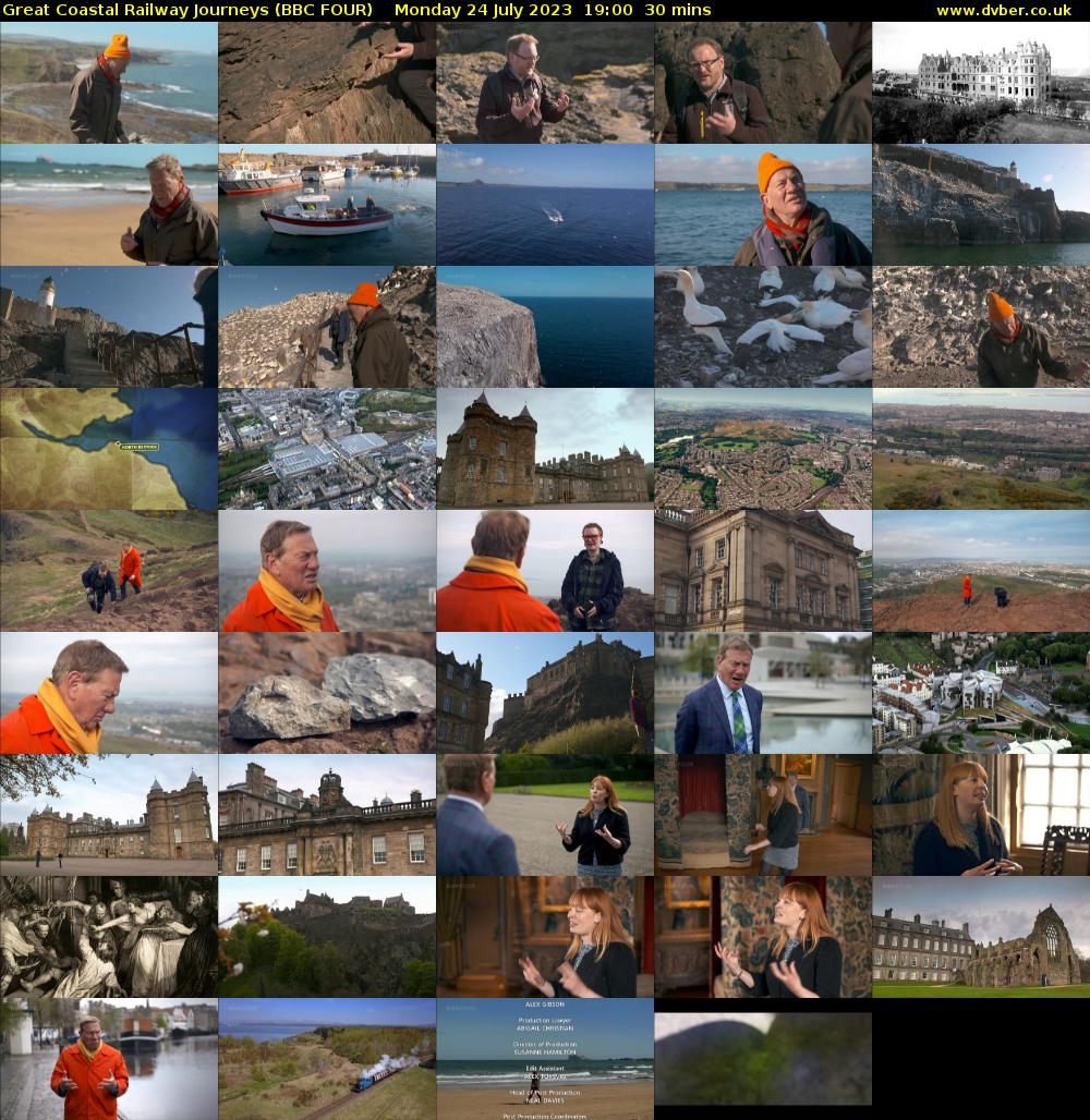 Great Coastal Railway Journeys (BBC FOUR) Monday 24 July 2023 19:00 - 19:30