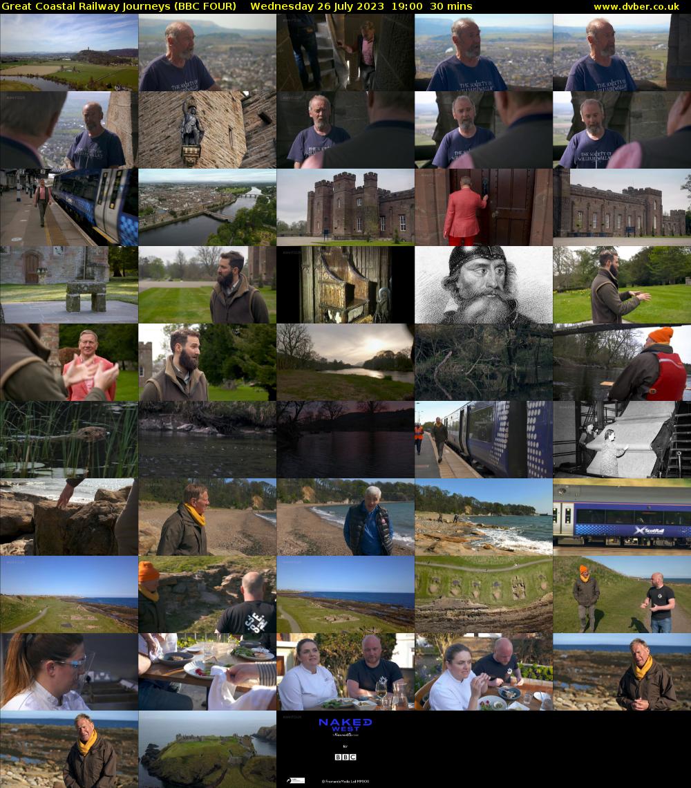 Great Coastal Railway Journeys (BBC FOUR) Wednesday 26 July 2023 19:00 - 19:30