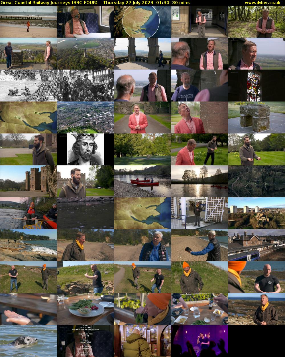 Great Coastal Railway Journeys (BBC FOUR) Thursday 27 July 2023 01:30 - 02:00