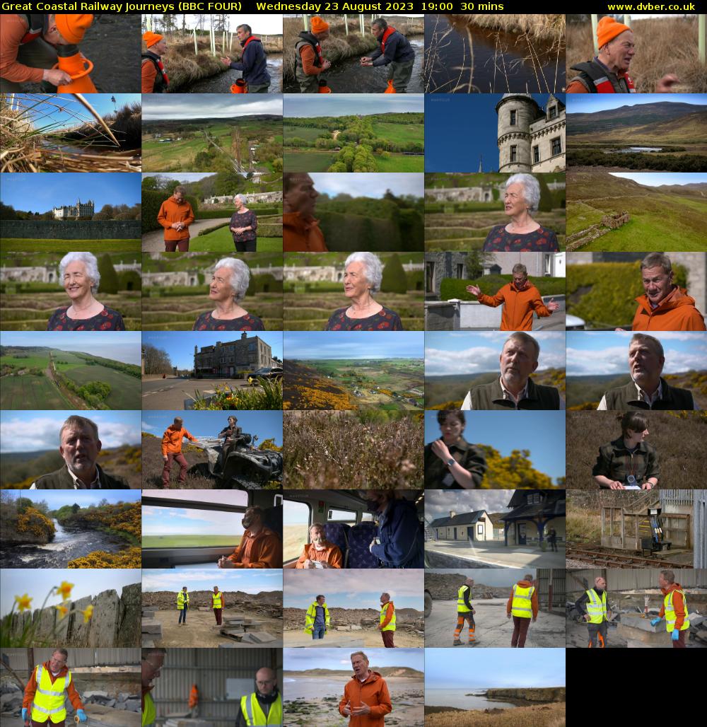 Great Coastal Railway Journeys (BBC FOUR) Wednesday 23 August 2023 19:00 - 19:30