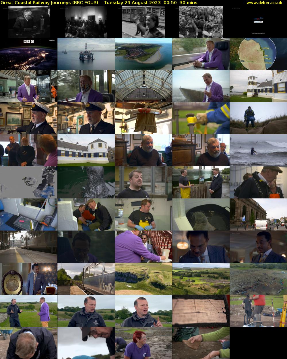Great Coastal Railway Journeys (BBC FOUR) Tuesday 29 August 2023 00:50 - 01:20