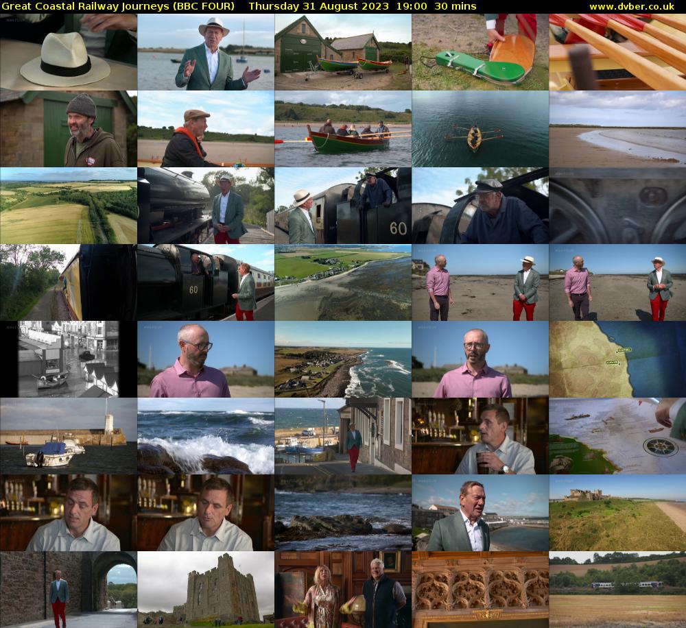 Great Coastal Railway Journeys (BBC FOUR) Thursday 31 August 2023 19:00 - 19:30