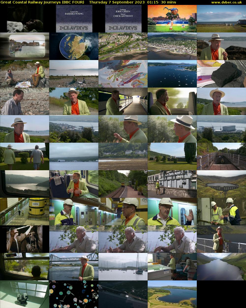 Great Coastal Railway Journeys (BBC FOUR) Thursday 7 September 2023 01:15 - 01:45