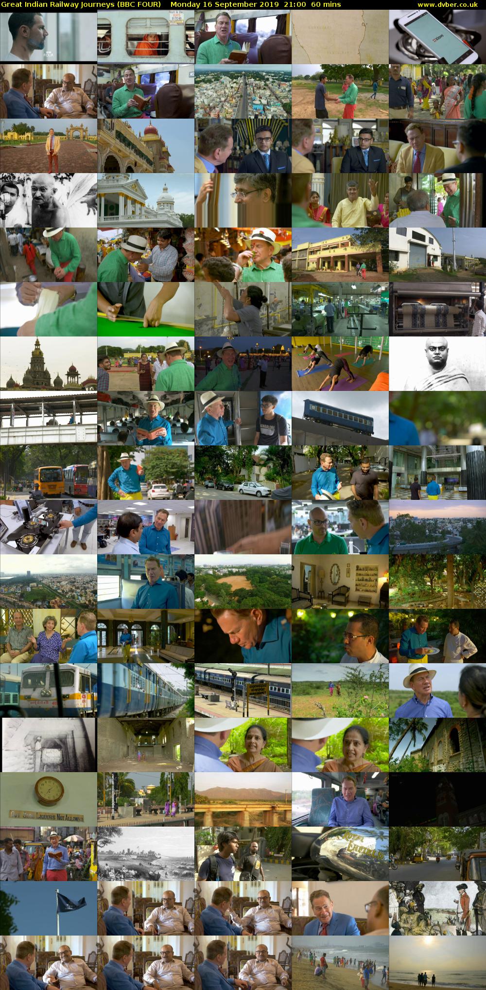 Great Indian Railway Journeys (BBC FOUR) Monday 16 September 2019 21:00 - 22:00