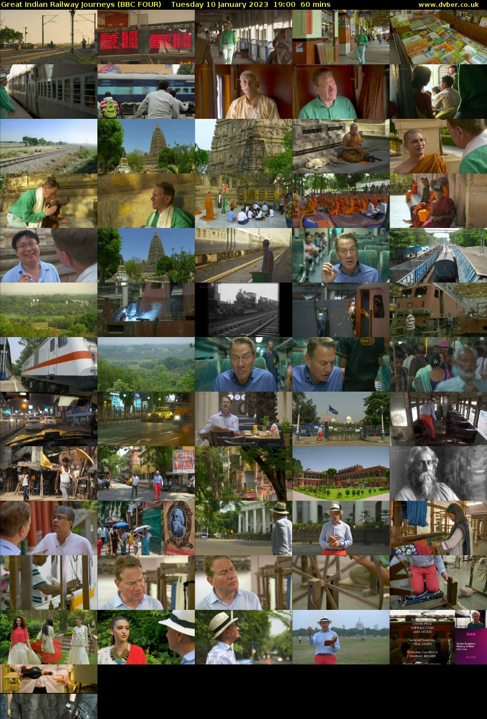 Great Indian Railway Journeys (BBC FOUR) Tuesday 10 January 2023 19:00 - 20:00