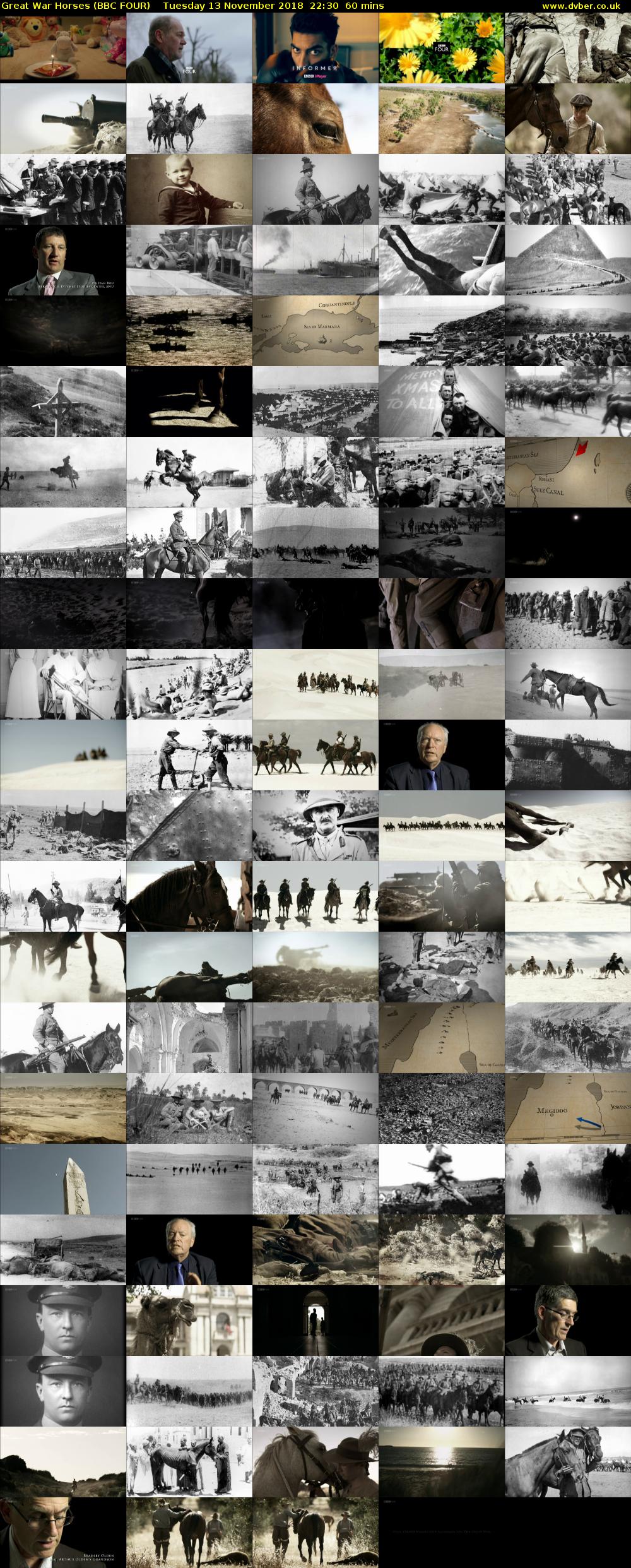 Great War Horses (BBC FOUR) Tuesday 13 November 2018 22:30 - 23:30