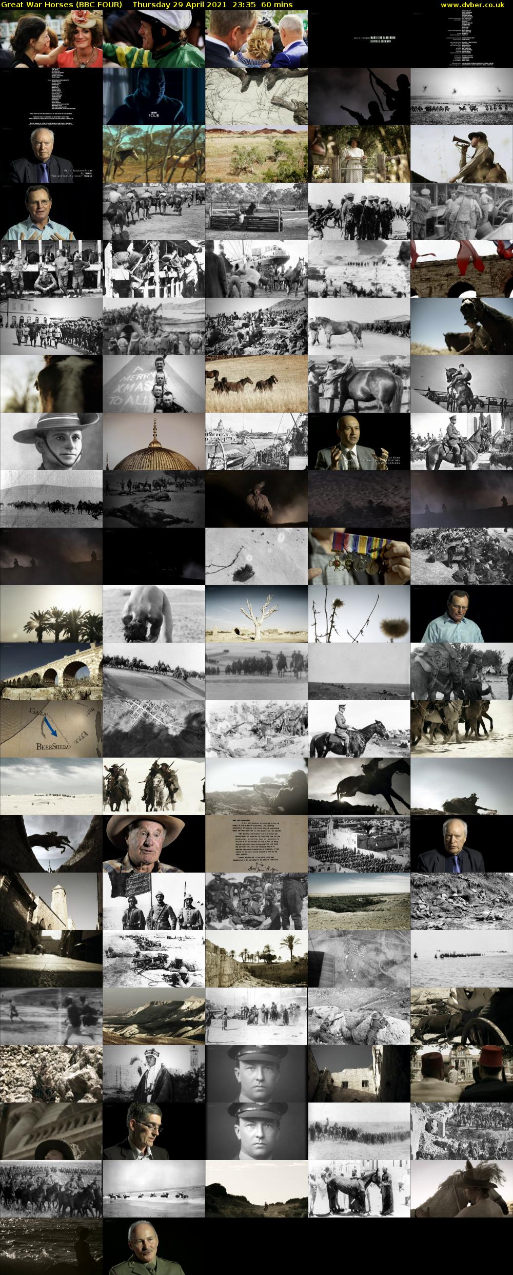 Great War Horses (BBC FOUR) Thursday 29 April 2021 23:35 - 00:35