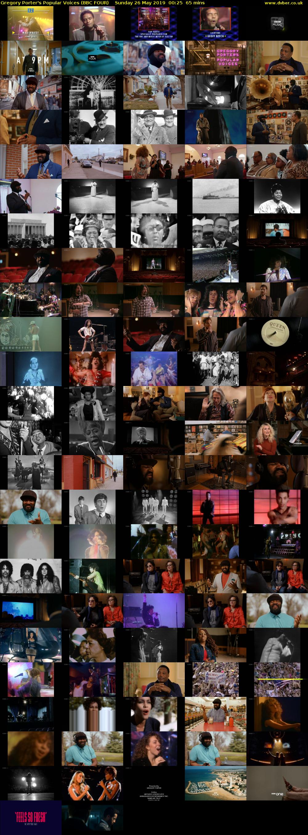 Gregory Porter's Popular Voices (BBC FOUR) Sunday 26 May 2019 00:25 - 01:30