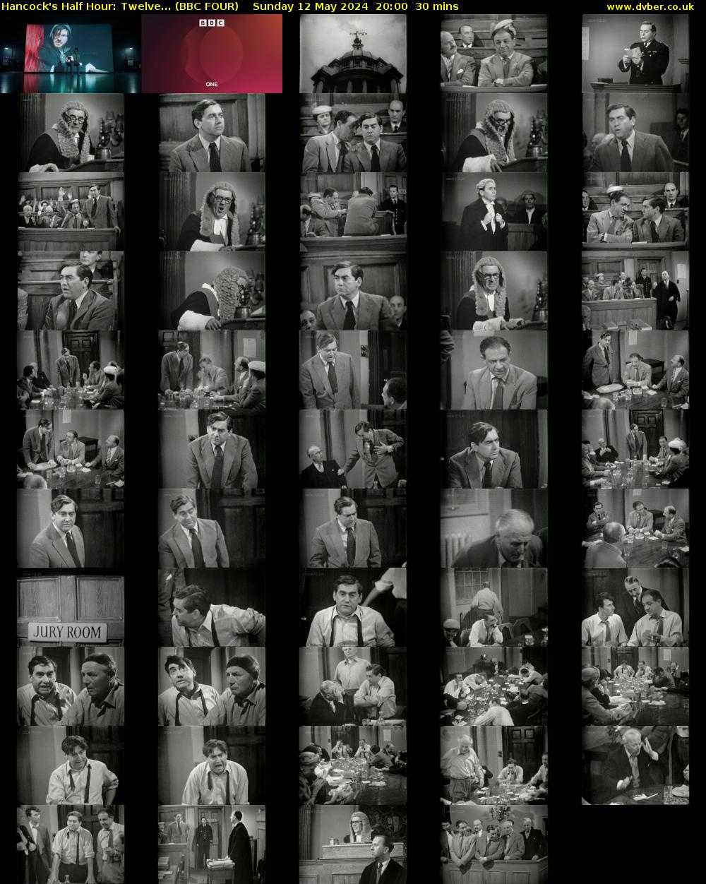 Hancock's Half Hour: Twelve... (BBC FOUR) Sunday 12 May 2024 20:00 - 20:30
