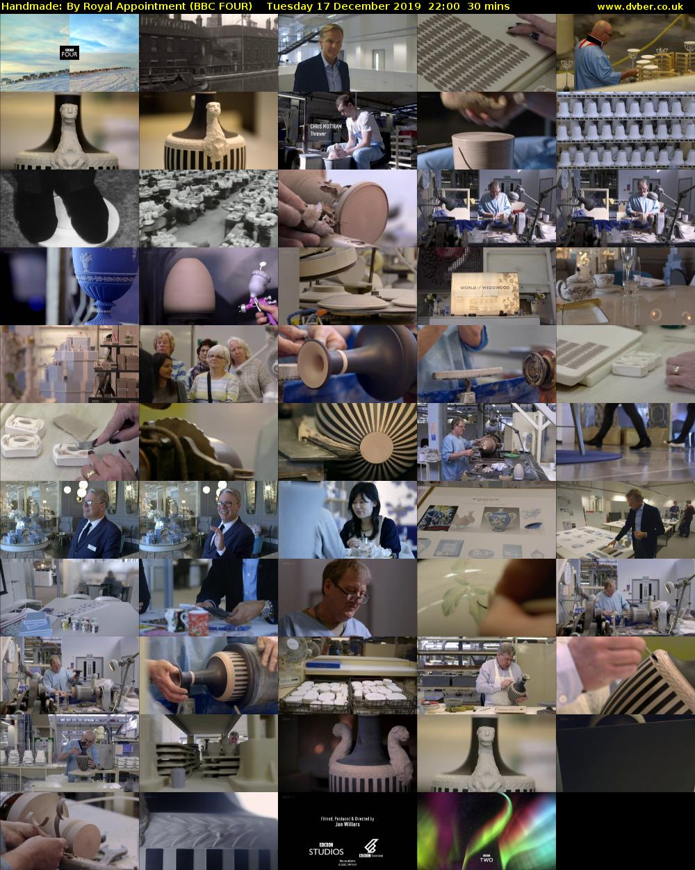 Handmade: By Royal Appointment (BBC FOUR) Tuesday 17 December 2019 22:00 - 22:30