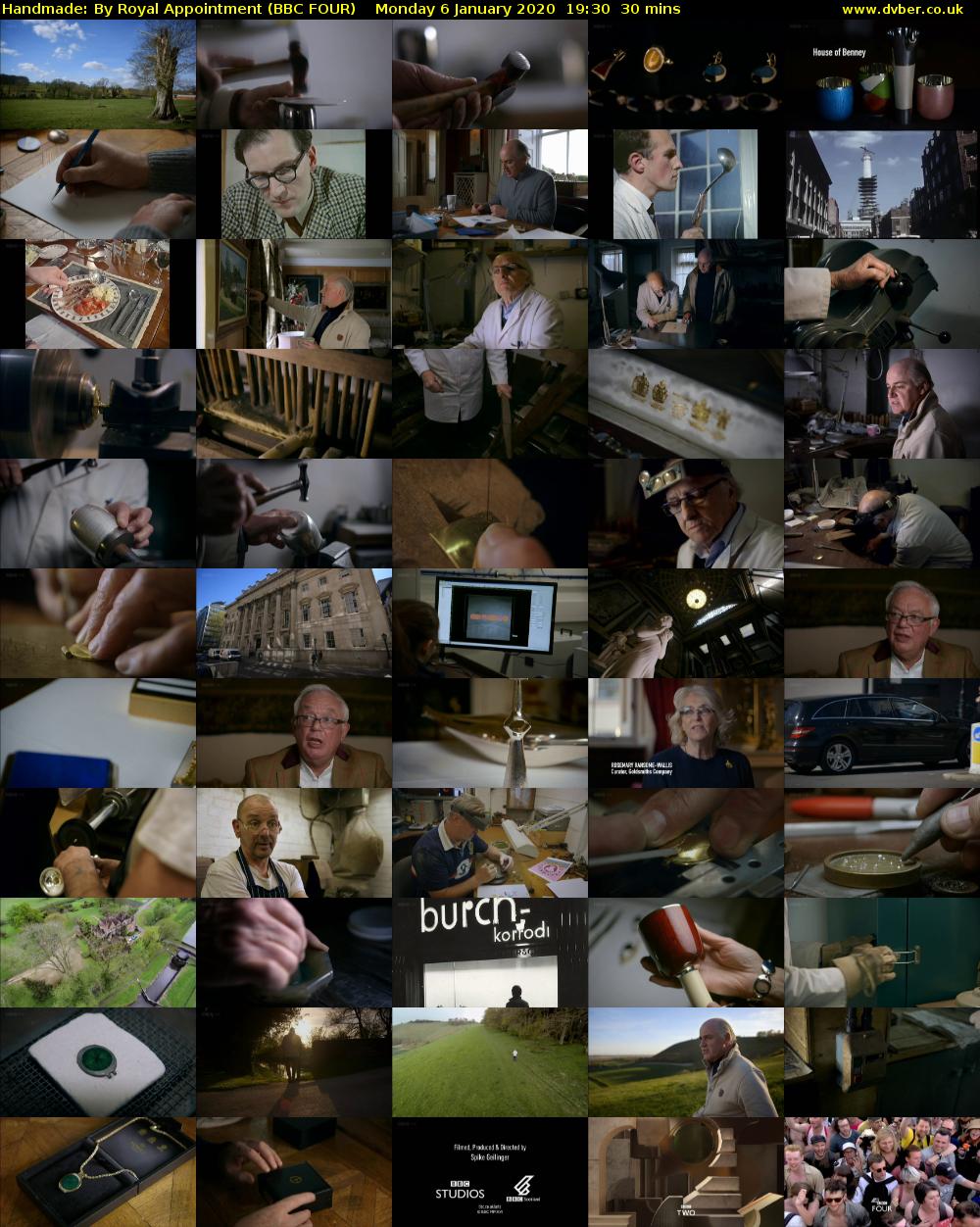Handmade: By Royal Appointment (BBC FOUR) Monday 6 January 2020 19:30 - 20:00