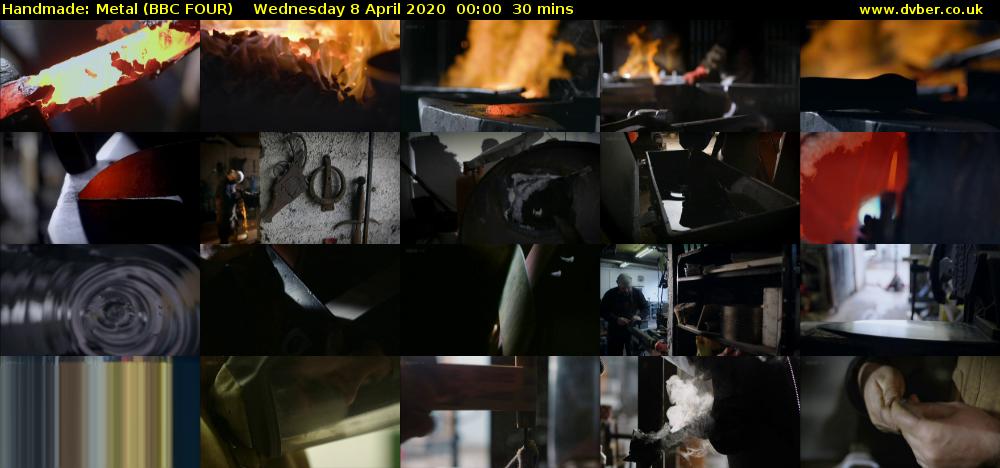 Handmade: Metal (BBC FOUR) Wednesday 8 April 2020 00:00 - 00:30