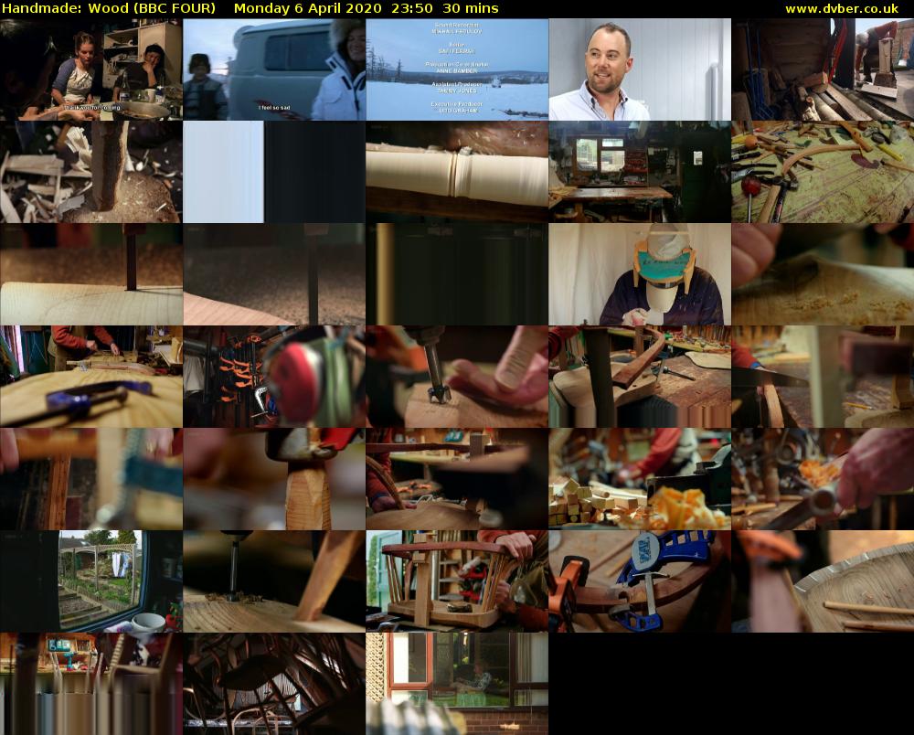 Handmade: Wood (BBC FOUR) Monday 6 April 2020 23:50 - 00:20