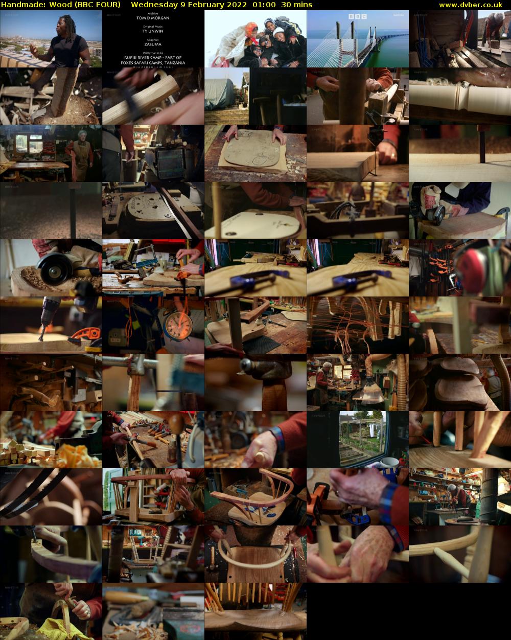 Handmade: Wood (BBC FOUR) Wednesday 9 February 2022 01:00 - 01:30