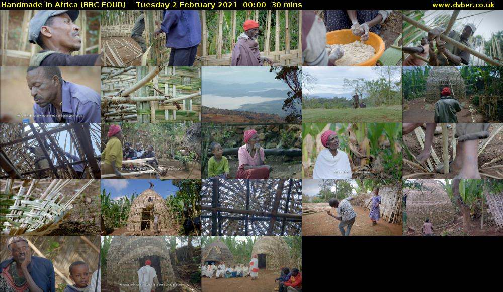 Handmade in Africa (BBC FOUR) Tuesday 2 February 2021 00:00 - 00:30