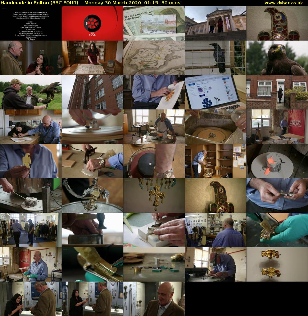 Handmade in Bolton (BBC FOUR) Monday 30 March 2020 01:15 - 01:45